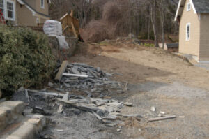Extensive cleaning of landscape from construction debris